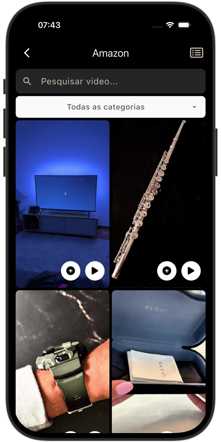 Vídeos prontos Amazon